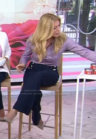 Jill's navy sailor pants on Today