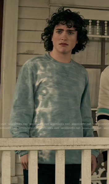 Jordan's blue tie dye sweatshirt on Superman and Lois