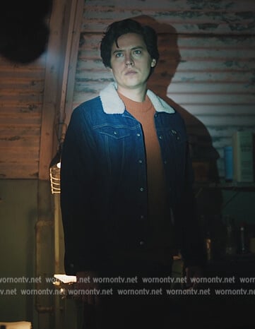 Jughead's denim sherpa jacket on Riverdale