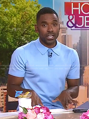 Justin's blue polo shirt on Today