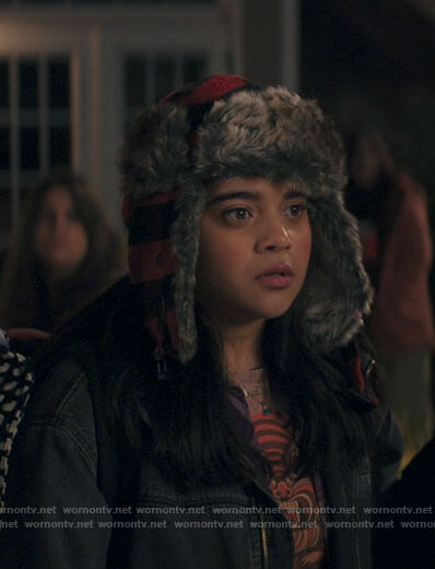 Kamala's red checked trapper hat on Ms. Marvel