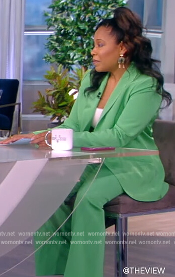 Lindsey Granger's green blazer and pants on The View