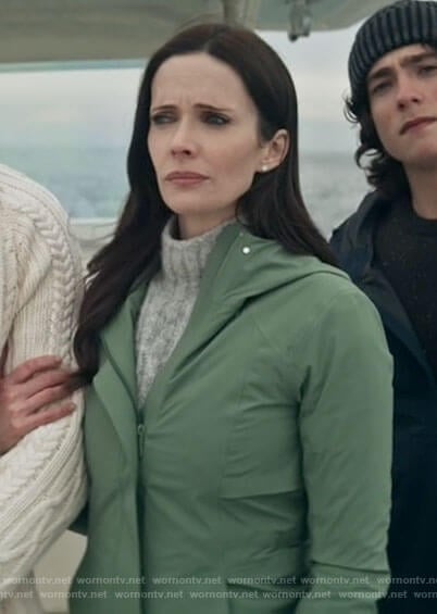 Lois's green rain jacket on Superman and Lois