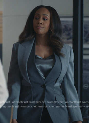 Lola's gray two tone blazer on All Rise