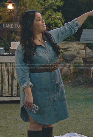 Lou's denim shirtdress on Bunkd