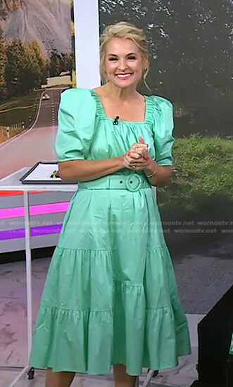 Meaghan B Murphy's green belted midi dress on Today