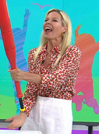 Meredith Sinclair's strawberry print blouse on Today