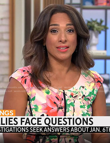 Michelle Miller's floral dress on CBS Mornings