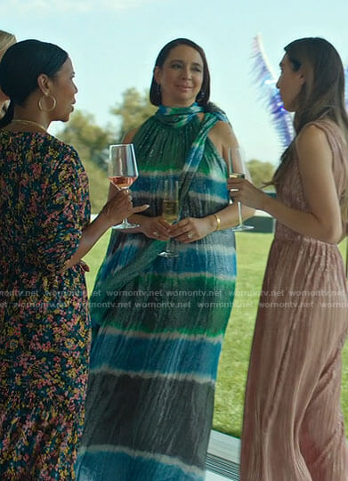 Molly's blue and green tie dye maxi dress on Loot