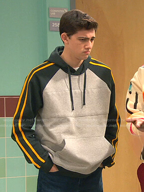 Neil's green and grey hoodie on Ravens Home
