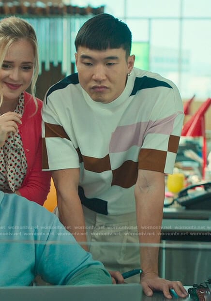Nicholas's striped colorblock t-shirt on Loot