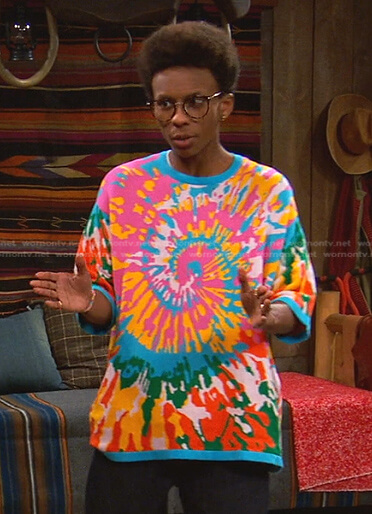 Noah's multicolor tie dye tee on Bunkd