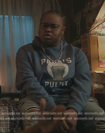Papa's printed hoodie on The Chi