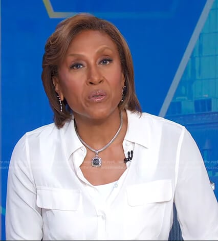Robin's white button down shirt on Good Morning America