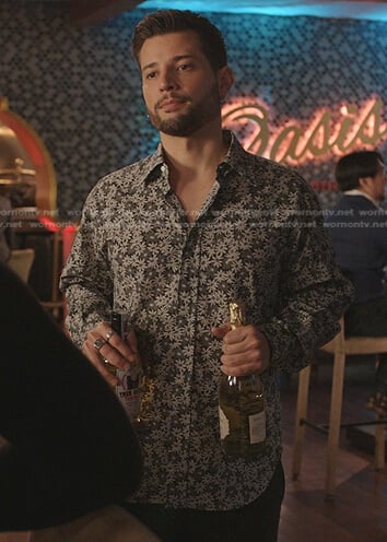 Sam's floral print shirt on Dynasty