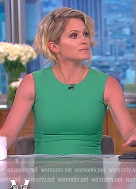 Sara's green sleeveless dress on The View