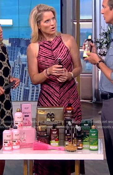 Sara's pink tie dye sleeveless dress on The View