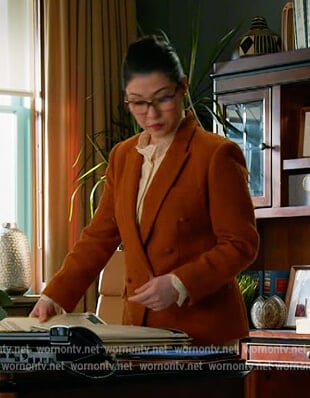 Sherri's orange tweed blazer on All Rise