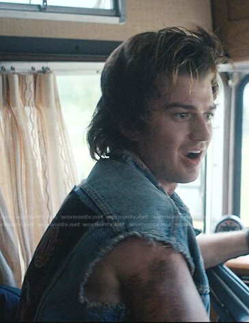 Steve's Dio The Last In Line denim jacket on Stranger Things