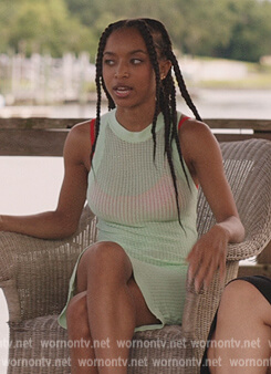 Nicole's mint mesh mini dress on The Summer I Turned Pretty