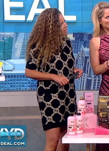 Sunny's black mini polo dress on The View