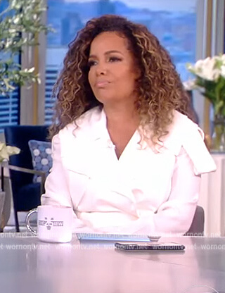 Sunny's white trench blouse on The View