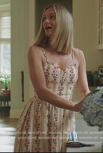 Susannah's floral print dress with straps on The Summer I Turned Pretty