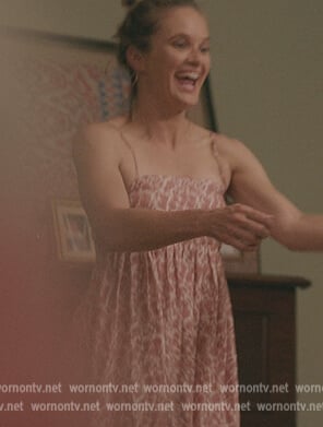 Susannah's red floral print maxi dress on The Summer I Turned Pretty