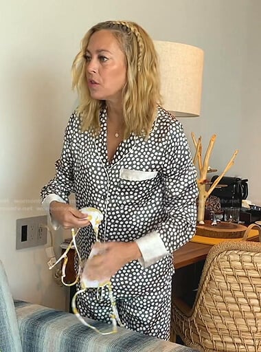 Sutton's dot print pajamas on The Real Housewives of Beverly Hills