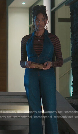 Talia's denim jumpsuit on First Kill