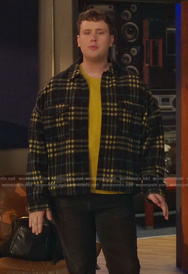 Tate's plaid shirt jacket on Girls5eva