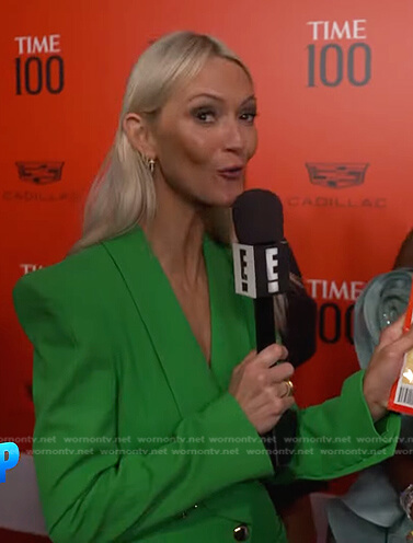 Zanna Roberts Rassi's green blazer on E! News Daily Pop