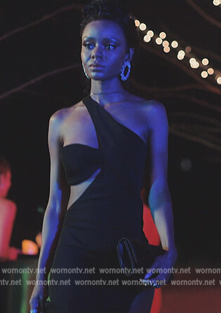 Zenzi's black cutout dress on Tom Swift