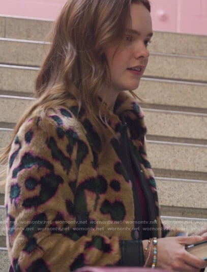 Zoe's animal fur jacket with leather trim on Ms. Marvel
