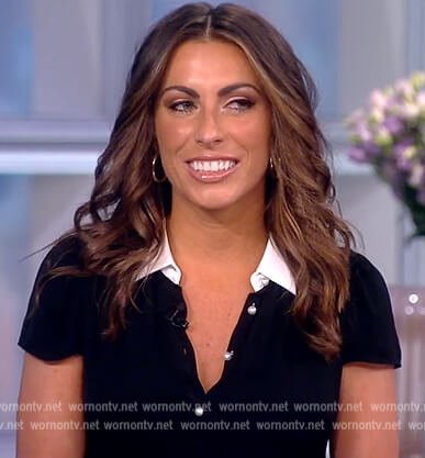 Alyssa Farah Griffin's black contrast polo dress on The View