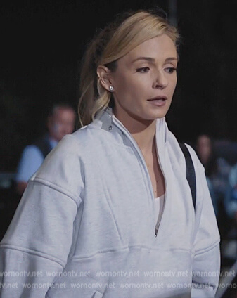 Amy's half zip sweatshirt on All Rise