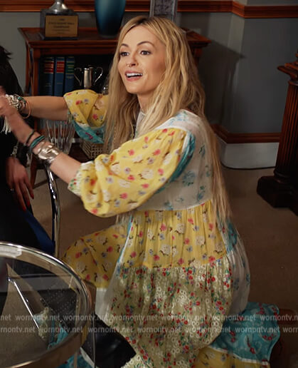 Amy's floral patchwork dress on All Rise