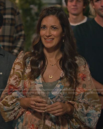 Amy's patchwork print wrap dress on Maggie