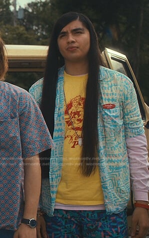Argyle's printed shirt on Stranger Things