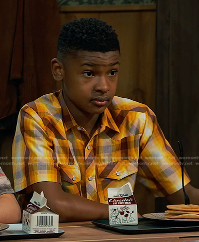 Bill's yellow plaid shirt on Bunkd