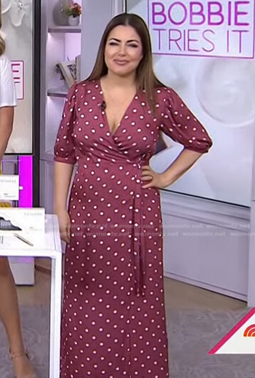 Bobbie's polka dot wrap dress on Today
