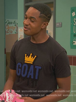Booker's black Goat tee on Ravens Home