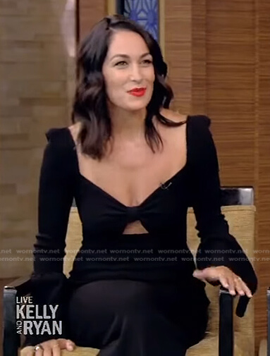 Brie Bella's black cutout dress on Live with Kelly and Ryan