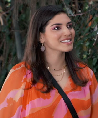 Brook Lynn's red printed blouse on General Hospital