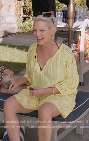 Dorinda's yellow eyelet coverup on The Real Housewives Ultimate Girls Trip