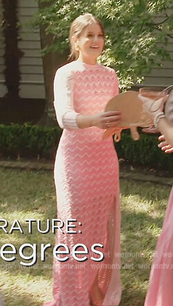 Erika's pink zig zag knit dress on Southern Charm
