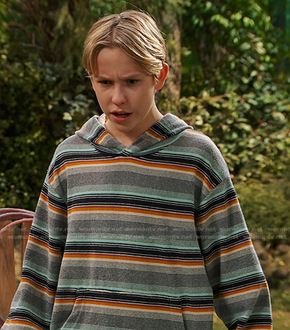 Jake's grey striped hoodie on Bunkd