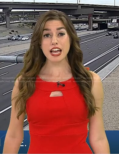 Jamie Warren's red cutout dress on Good Morning America