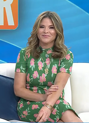 Jenna's green floral mock neck dress on Today