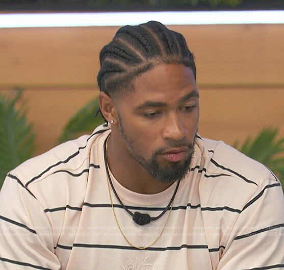 Jesse's striped t-shirt on Love Island USA